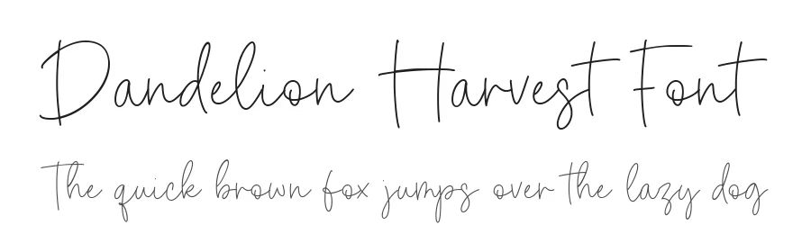 Dandelion Harvest Font by Timur type — Script Handwritten Font