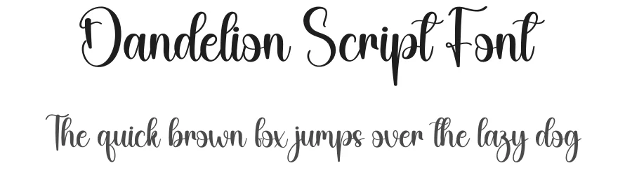 Dandelion Script Font by creativeletter — Script Handwritten Font
