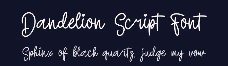 Dandelion Script Font by Craftedtype — Script Handwritten Font — thumbnail 2