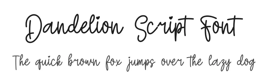 Dandelion Script Font by Craftedtype — Script Handwritten Font