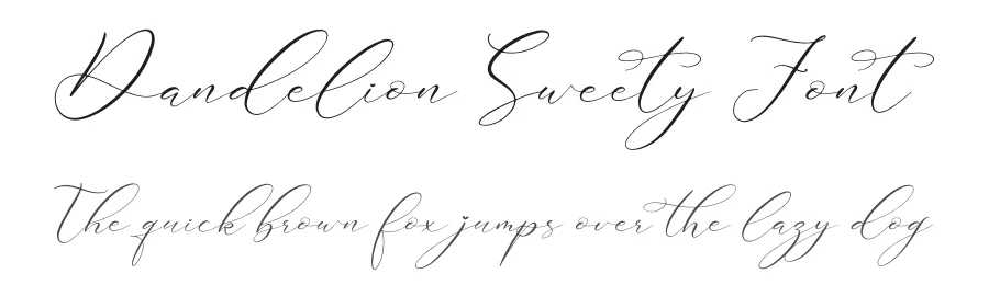 Dandelion Sweety Font by perspectype — Script Handwritten Font