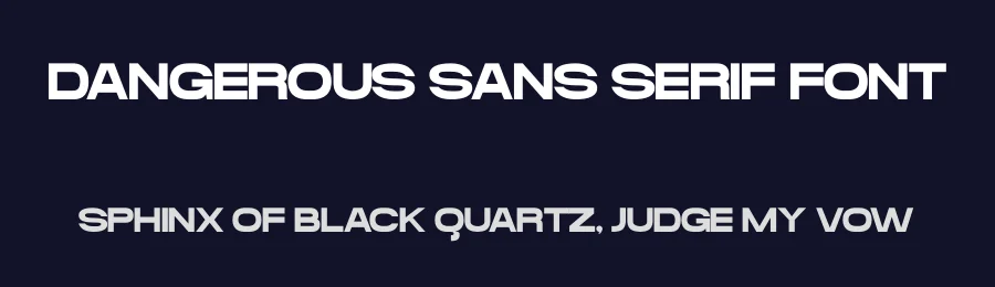 Dangerous Sans Serif Font by Funtype — Display Font — thumbnail 2