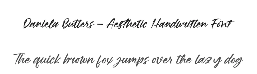 Daniela Butters – Aesthetic Handwritten Font by letterenastudios — Script Handwritten Font