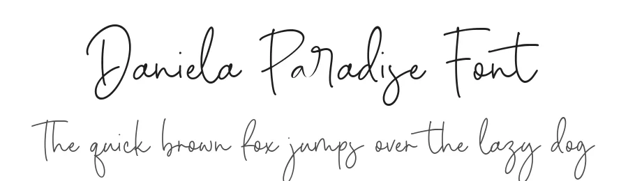 Daniela Paradise Font by Timur type — Script Handwritten Font