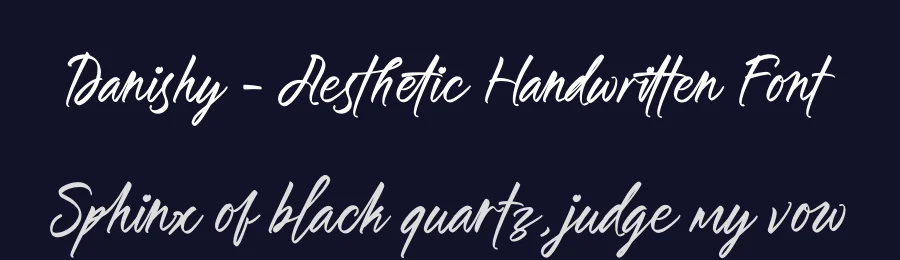 Danishy – Aesthetic Handwritten Font by stylishtype.co — Script Handwritten Font — thumbnail 2