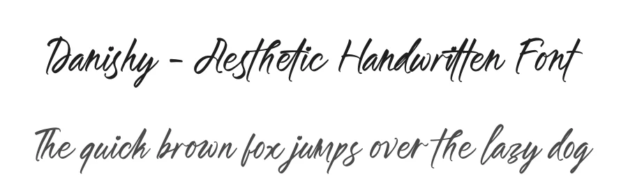 Danishy – Aesthetic Handwritten Font by stylishtype.co — Script Handwritten Font