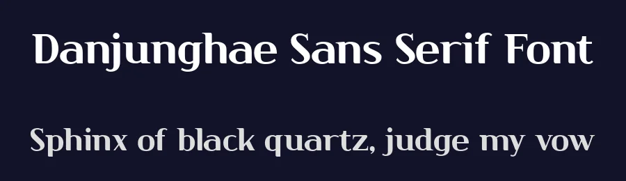 Danjunghae Sans Serif Font by Cafe24 — Sans Serif Font — thumbnail 2
