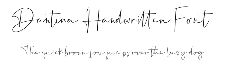Dantina Handwritten Font by fikryal — Script Handwritten Font