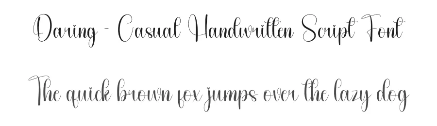 Daring – Casual Handwritten Script Font by andikastudio — Script Handwritten Font