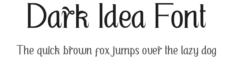 Dark Idea Font by noahtype — Display Font
