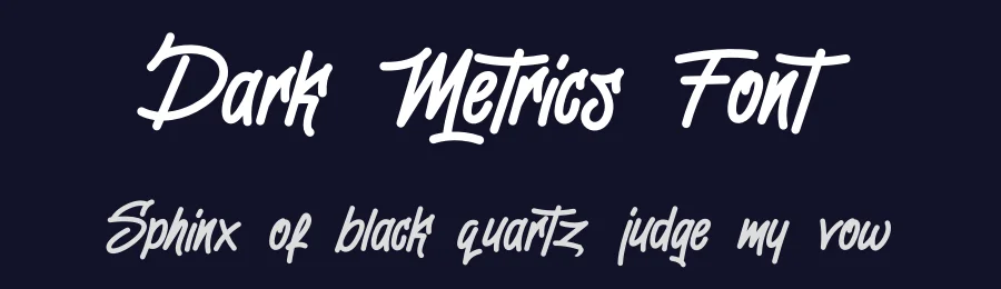 Dark Metrics Font by albert_kalingga — Script Handwritten Font — thumbnail 2