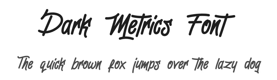 Dark Metrics Font by albert_kalingga — Script Handwritten Font