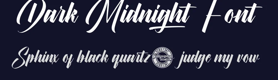 Dark Midnight Font by CalligraphyFonts.net — Script Handwritten Font — thumbnail 2