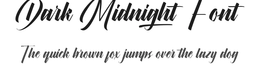Dark Midnight Font by CalligraphyFonts.net — Script Handwritten Font