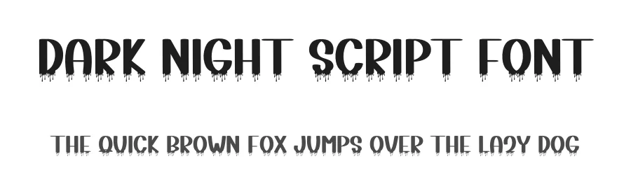 Dark Night Script Font by freshtypeink — Display Font