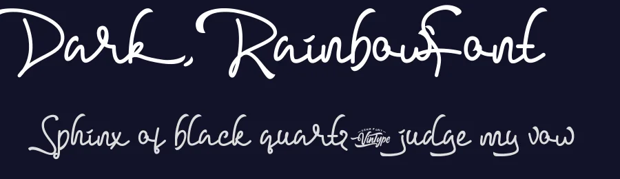 Dark Rainbow Font by VinType — Script Handwritten Font — thumbnail 2