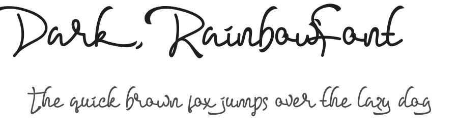 Dark Rainbow Font by VinType — Script Handwritten Font