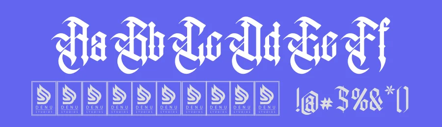 Dark Regent | Black Metal Font by Denustudios — Blackletter Font — thumbnail 3