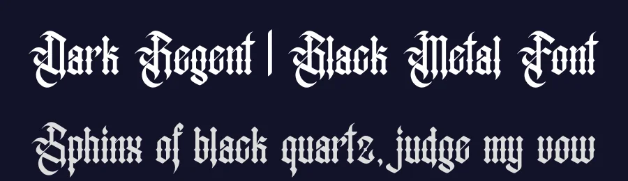 Dark Regent | Black Metal Font by Denustudios — Blackletter Font — thumbnail 2