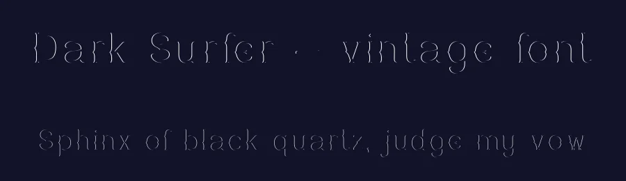 Dark Surfer – vintage font by Fractal font factory — Display Font — thumbnail 2