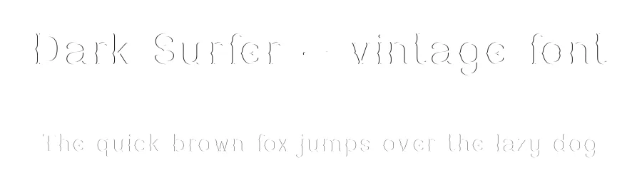 Dark Surfer – vintage font by Fractal font factory — Display Font
