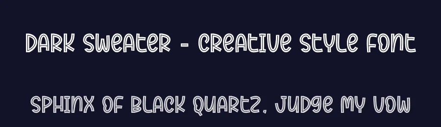 Dark Sweater – Creative Style Font by creativeletter — Display Font — thumbnail 2