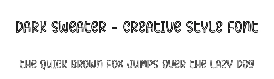 Dark Sweater – Creative Style Font by creativeletter — Display Font