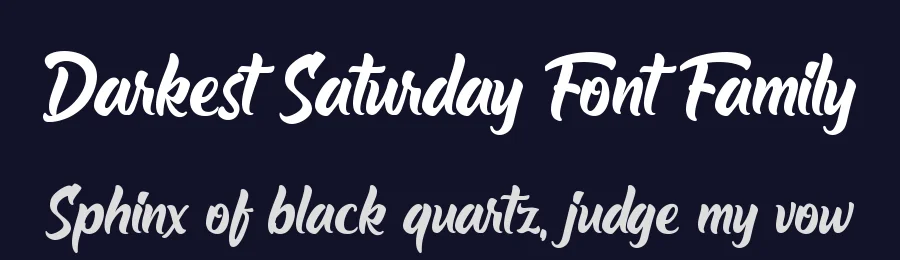 Darkest Saturday Font Family by figuree studio — Display Font — thumbnail 2