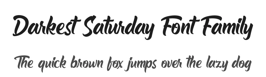 Darkest Saturday Font Family by figuree studio — Display Font