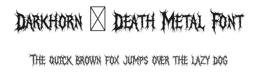 Darkhorn – Death Metal Font by MasyafiStudio — Blackletter Font
