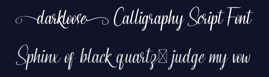 Darkloose Calligraphy Script Font by CalligraphyFonts.net — Script Handwritten Font — thumbnail 2