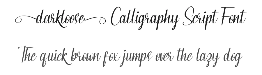 Darkloose Calligraphy Script Font by CalligraphyFonts.net — Script Handwritten Font