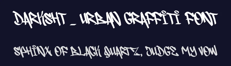 Darksht – Urban Graffiti Font by figuree — Display Font — thumbnail 2