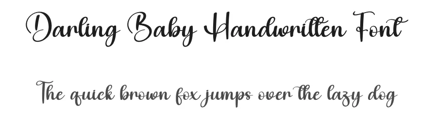 Darling Baby Handwritten Font by creativeletter — Script Handwritten Font