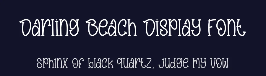 Darling Beach Display Font by creativeletter — Display Font — thumbnail 2