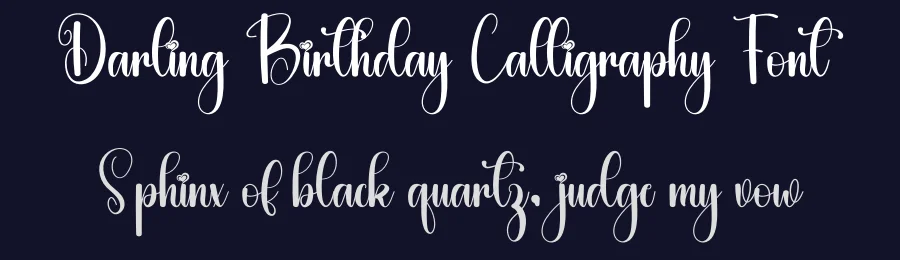 Darling Birthday Calligraphy Font by freshtypeink — Script Handwritten Font — thumbnail 2