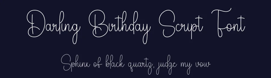 Darling Birthday Script Font by freshtypeink — Script Handwritten Font — thumbnail 2