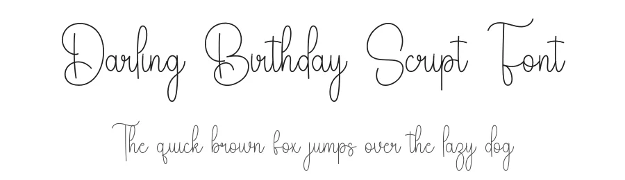 Darling Birthday Script Font by freshtypeink — Script Handwritten Font