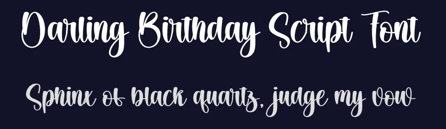 Darling Birthday Script Font by creativeletter — Script Handwritten Font — thumbnail 2