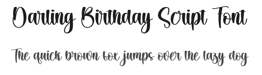 Darling Birthday Script Font by creativeletter — Script Handwritten Font