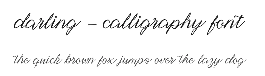 Darling – Calligraphy Font by Alpaprana — Script Handwritten Font