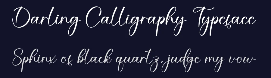 Darling Calligraphy Typeface by creativeletter — Script Handwritten Font — thumbnail 2