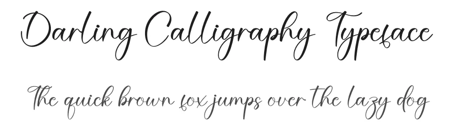 Darling Calligraphy Typeface by creativeletter — Script Handwritten Font