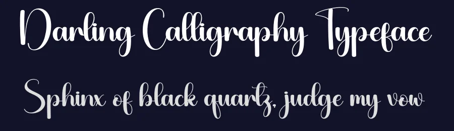 Darling Calligraphy Typeface by creativeletter — Script Handwritten Font — thumbnail 2