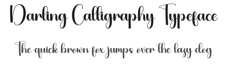 Darling Calligraphy Typeface by creativeletter — Script Handwritten Font