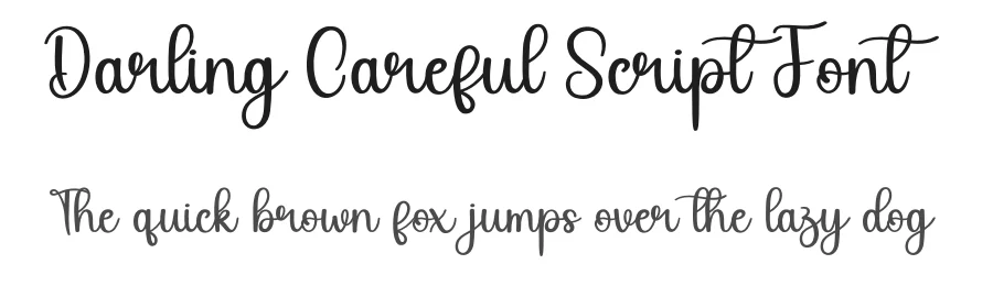 Darling Careful Script Font by andikastudio — Script Handwritten Font