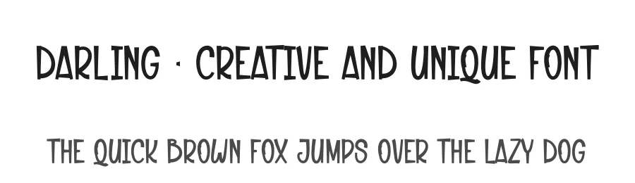 Darling – Creative And Unique Font by andikastudio — Display Font