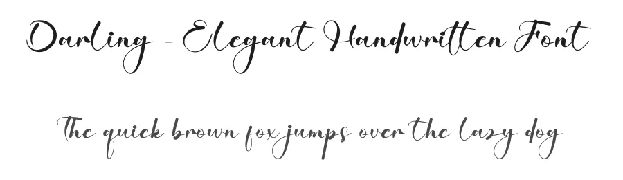 Darling – Elegant Handwritten Font by creativeletter — Script Handwritten Font