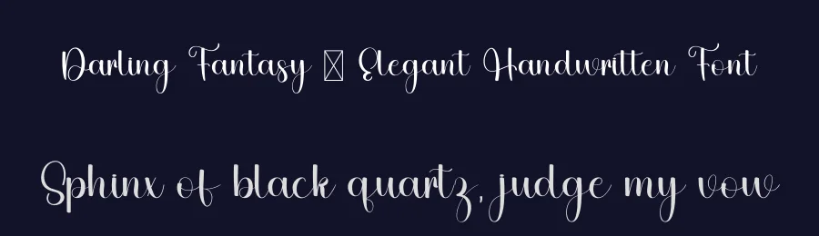 Darling Fantasy – Elegant Handwritten Font by freshtypeink — Script Handwritten Font — thumbnail 2