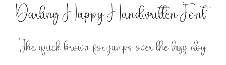 Darling Happy Handwritten Font by creativeletter — Script Handwritten Font